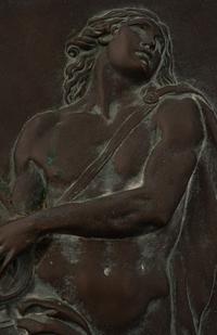 A French Bronze Relief Plaque Depicting Orpheus in Hades