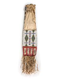 Sioux Beaded Hide Tobacco Bag