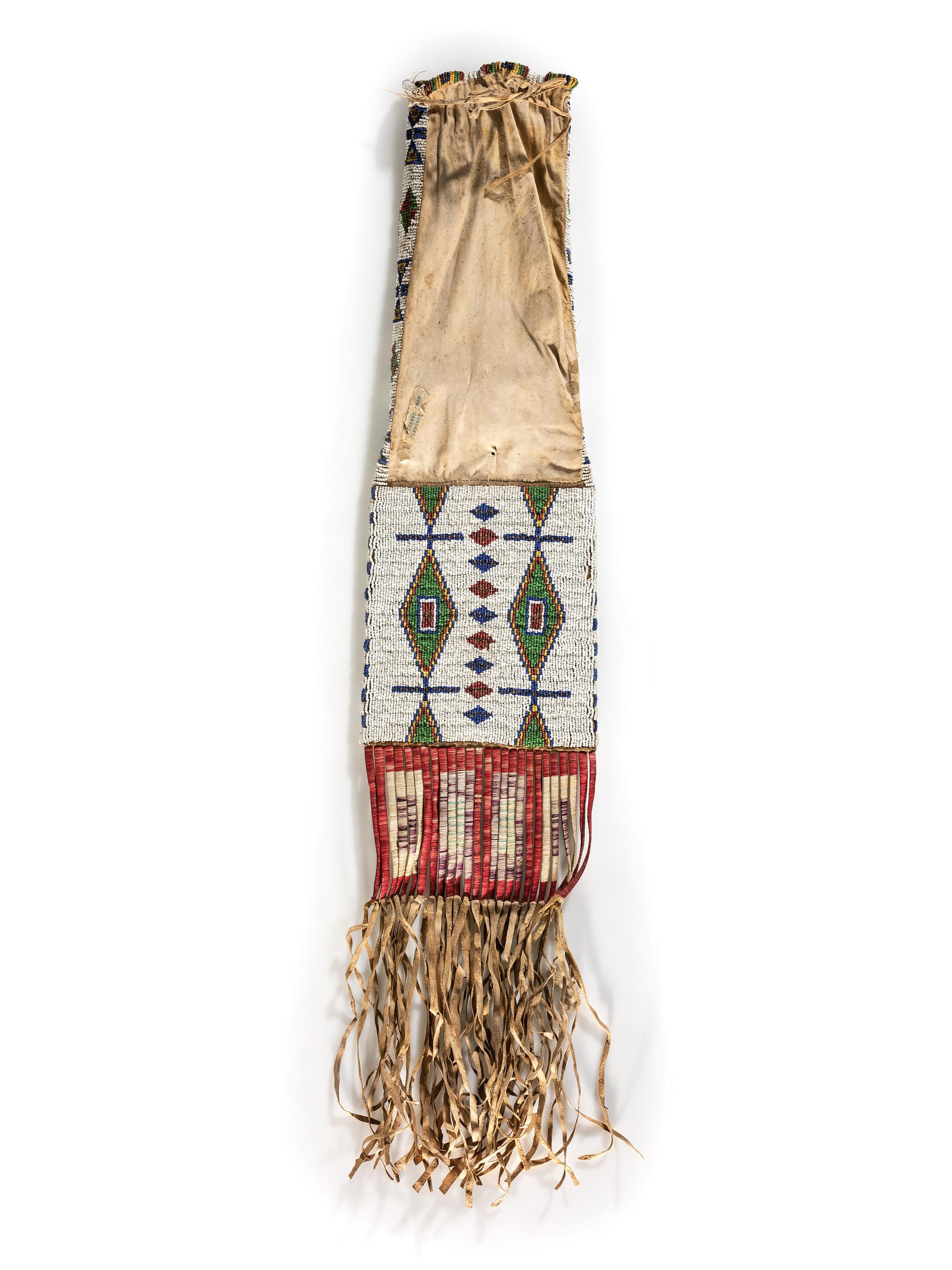 Sioux Beaded Hide Tobacco Bag