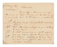 LINCOLN, Abraham (1809-1865). Autograph document, unsigned, [Springfield], 4 August 1841.
