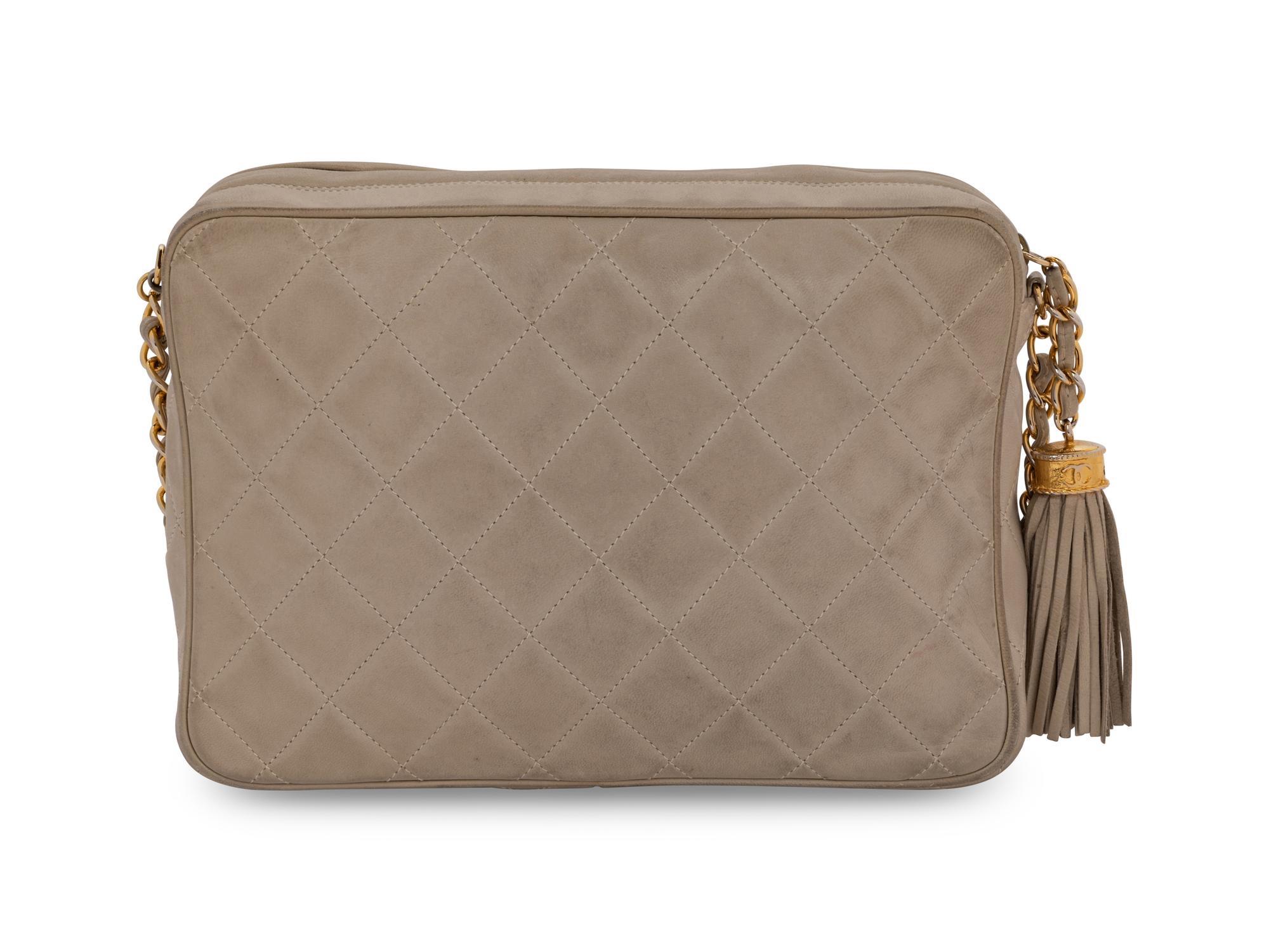 Chanel Cream Leather Camera Bag, 1986-1988