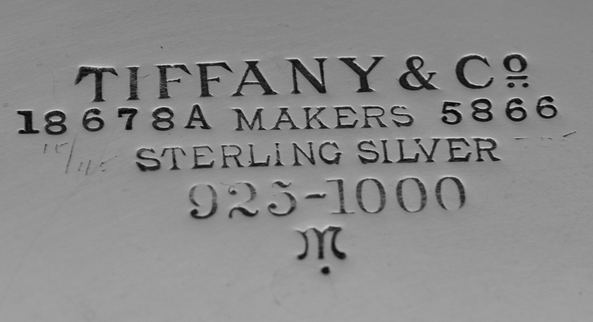 A Tiffany and Co. Silver Salver and Grape Shears
