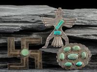 Navajo Silver and Turquoise Pins / Brooches