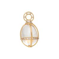 ROCK CRYSTAL AND DIAMOND PENDANT