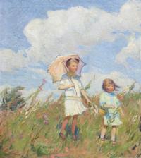 Ada Walter Shulz, (American, 1870-1928), A Windy Day