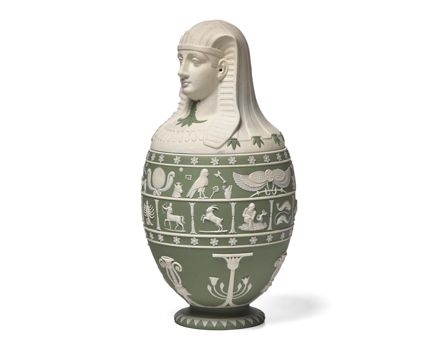 A Wedgwood Jasperware Canopic Jar