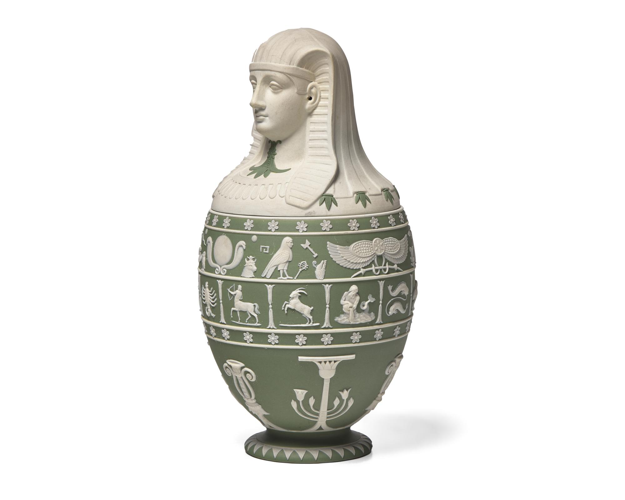 A Wedgwood Jasperware Canopic Jar