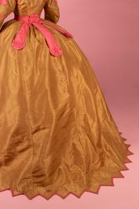 Silk Taffeta Three-Piece Evening Dress, 1860s