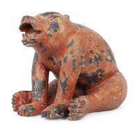 A Carved and Polychrome-Painted Folk Art Bear