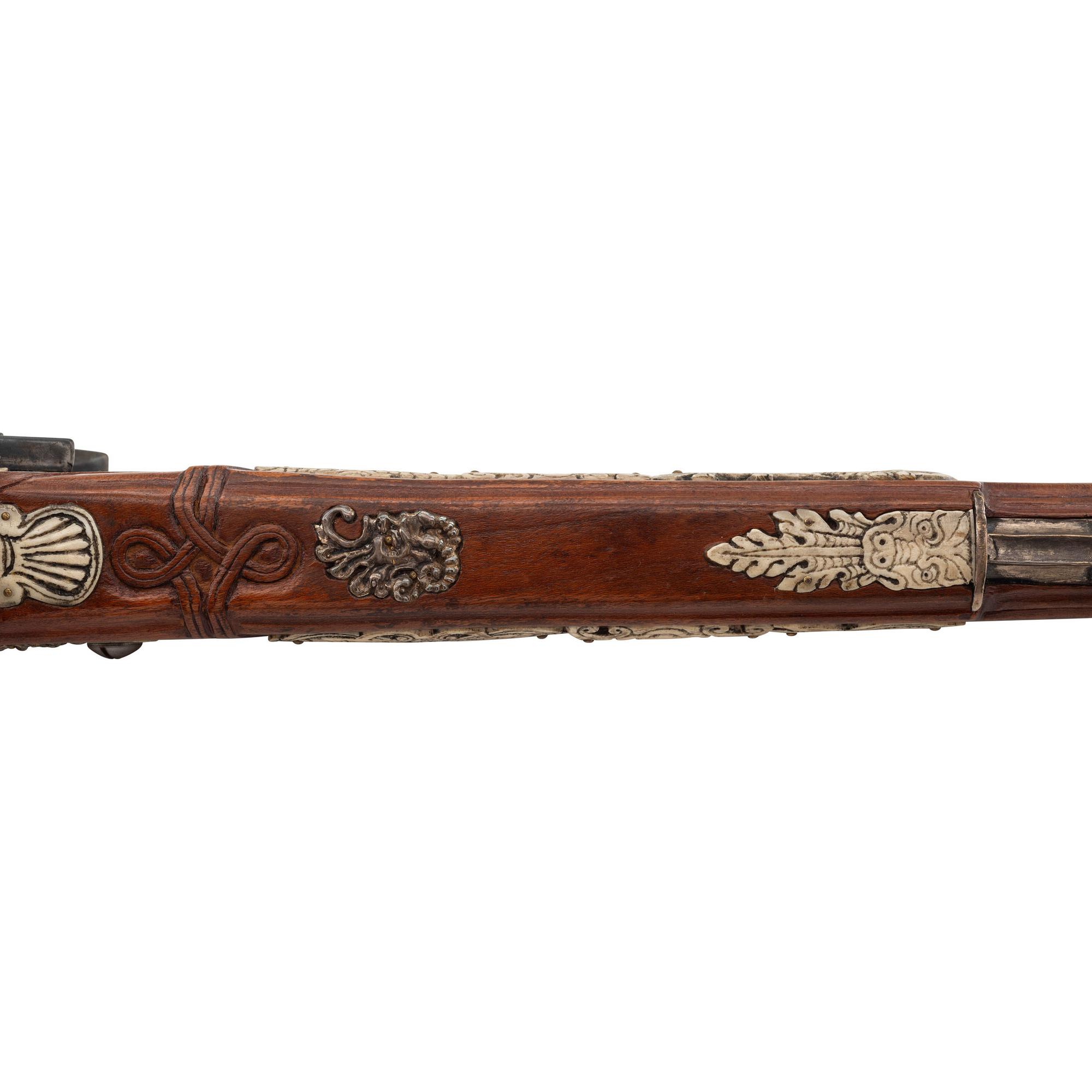 Contemporary Flintlock Rifle in the Style of an Elizabethan Carbine by John B. Derrick (American, b.1936)