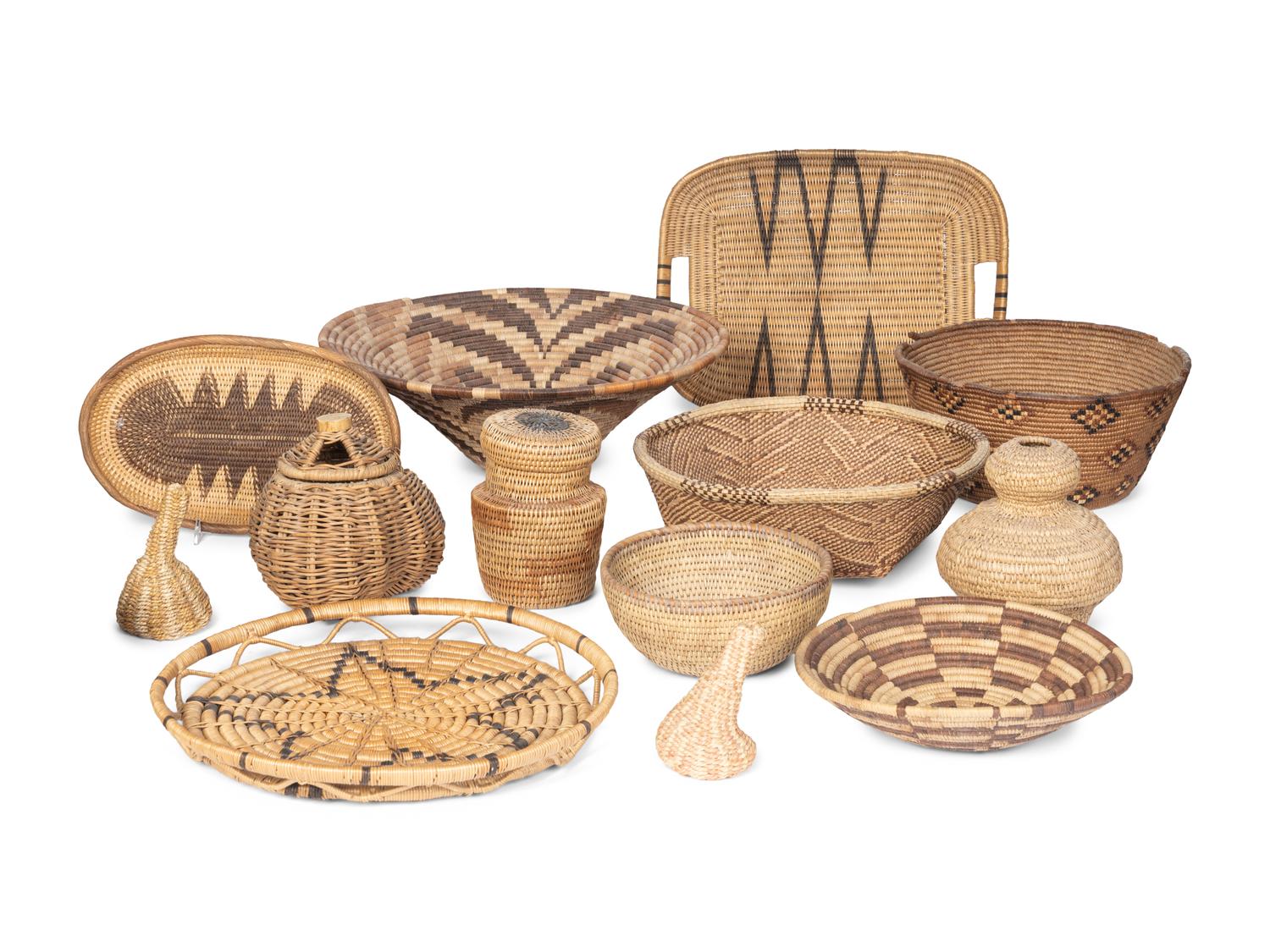 A Collection of Ninenteen Contemporary African Baskets
