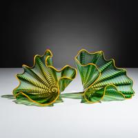 Dale Chihuly (American, b. 1941) — Green Persian set with Yellow Lip Wrap, 2018