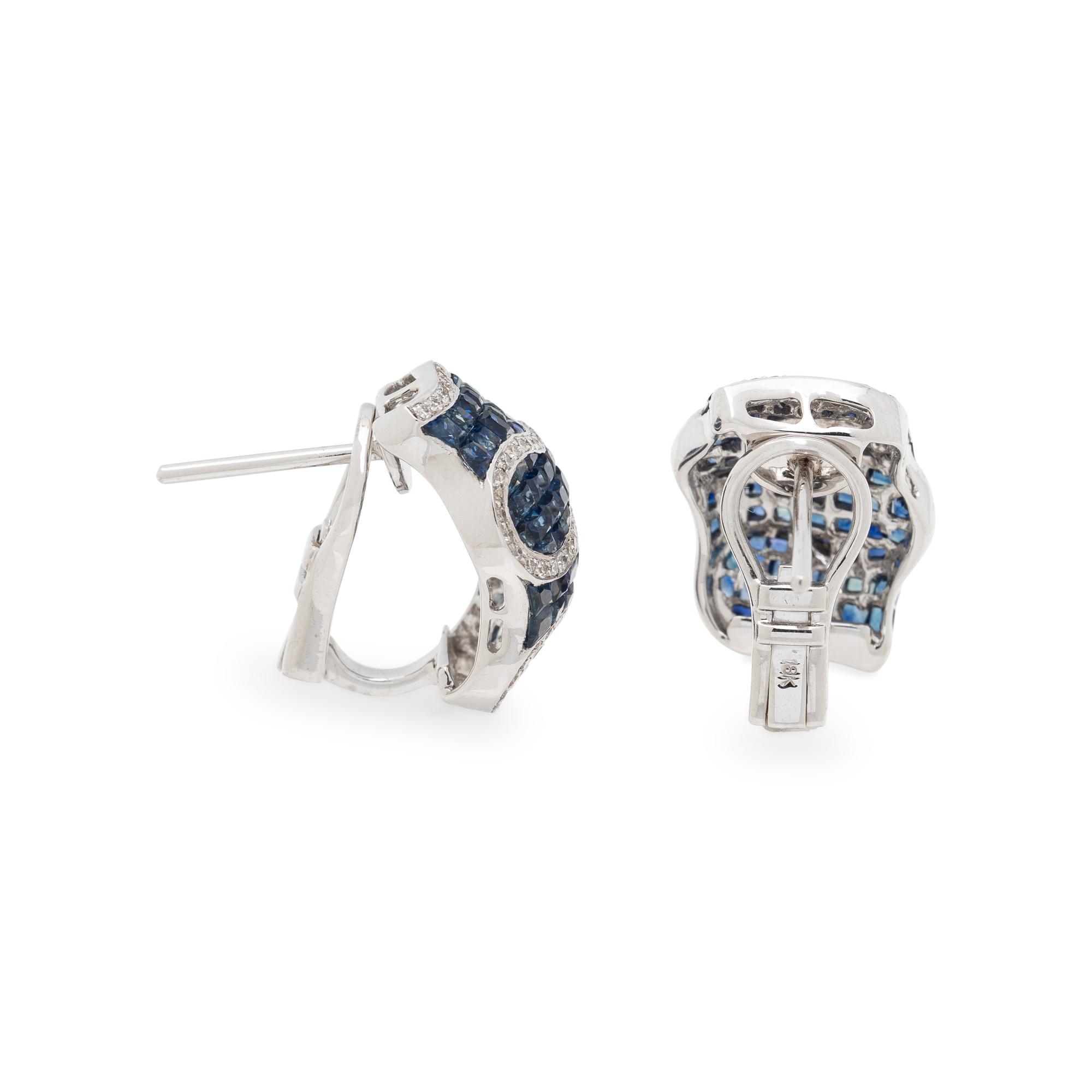 SAPPHIRE AND DIAMOND EARRINGS