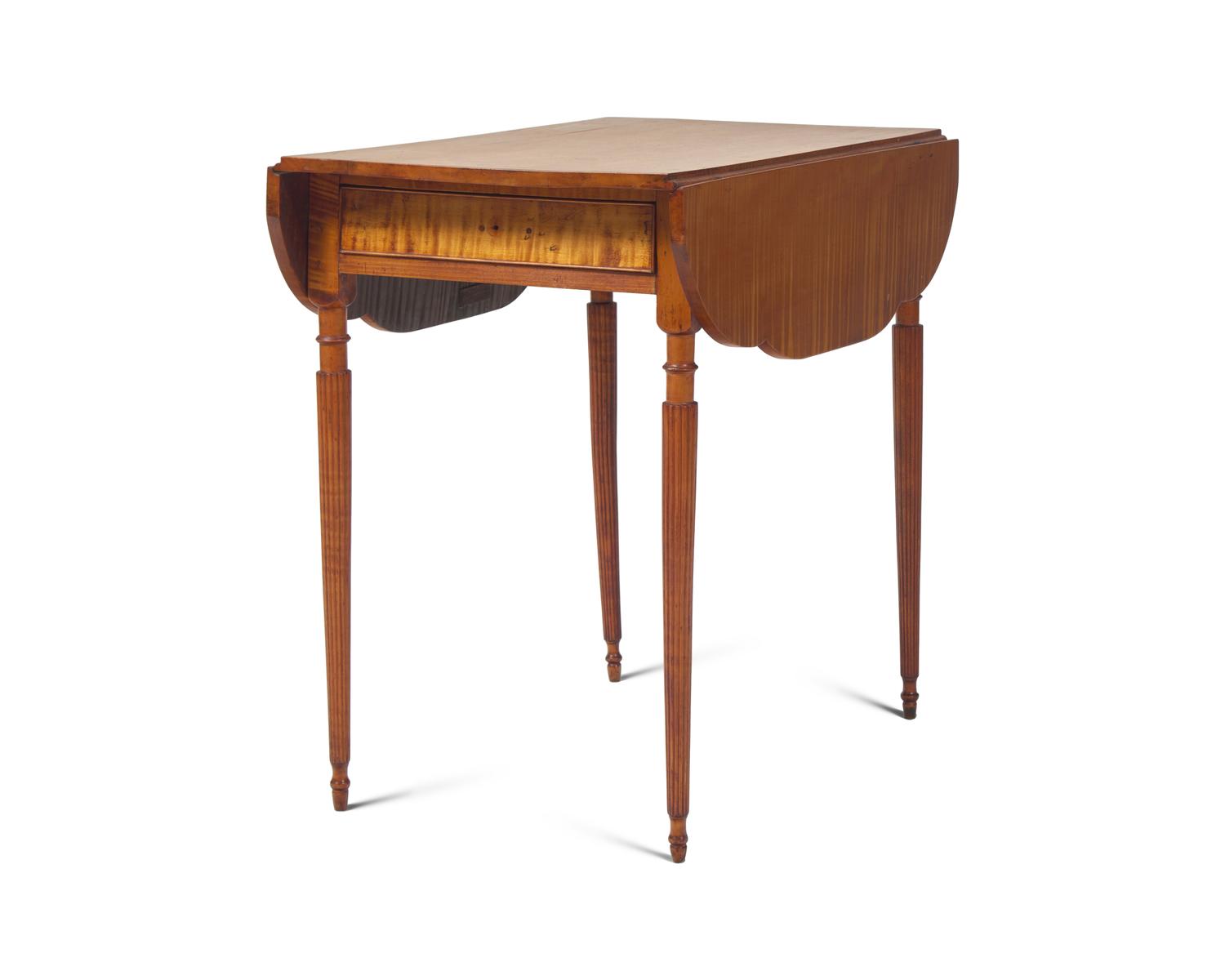 A Federal Tiger Maple Pembroke Table