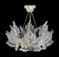 A Lalique Champs Elysées Six-Light Chandelier