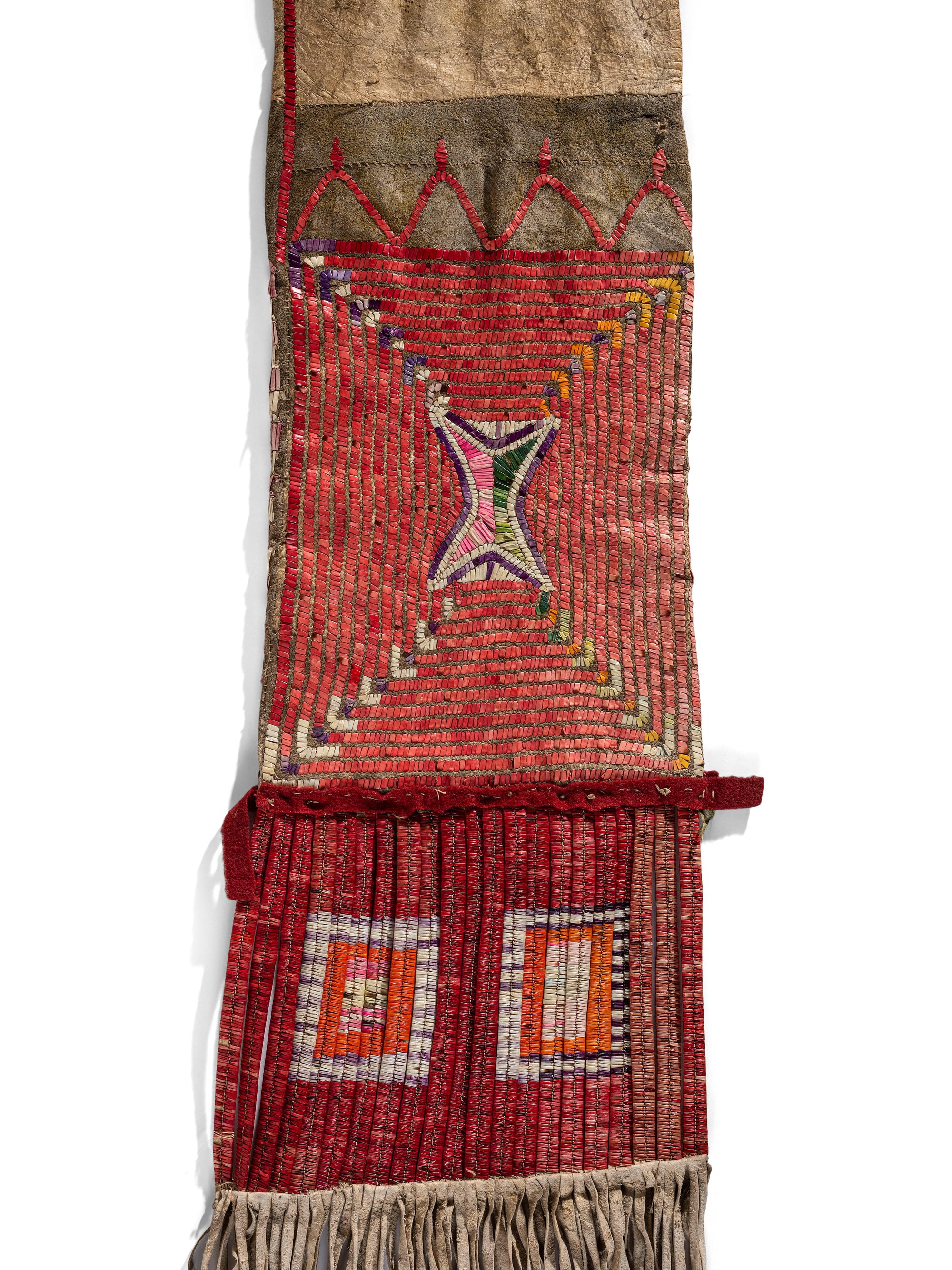 Sioux Quilled Pictorial Tobacco Bag