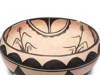 Pottery Dough Bowl, with Corn Stalks