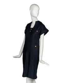 CHANEL BLACK LINEN DRESS