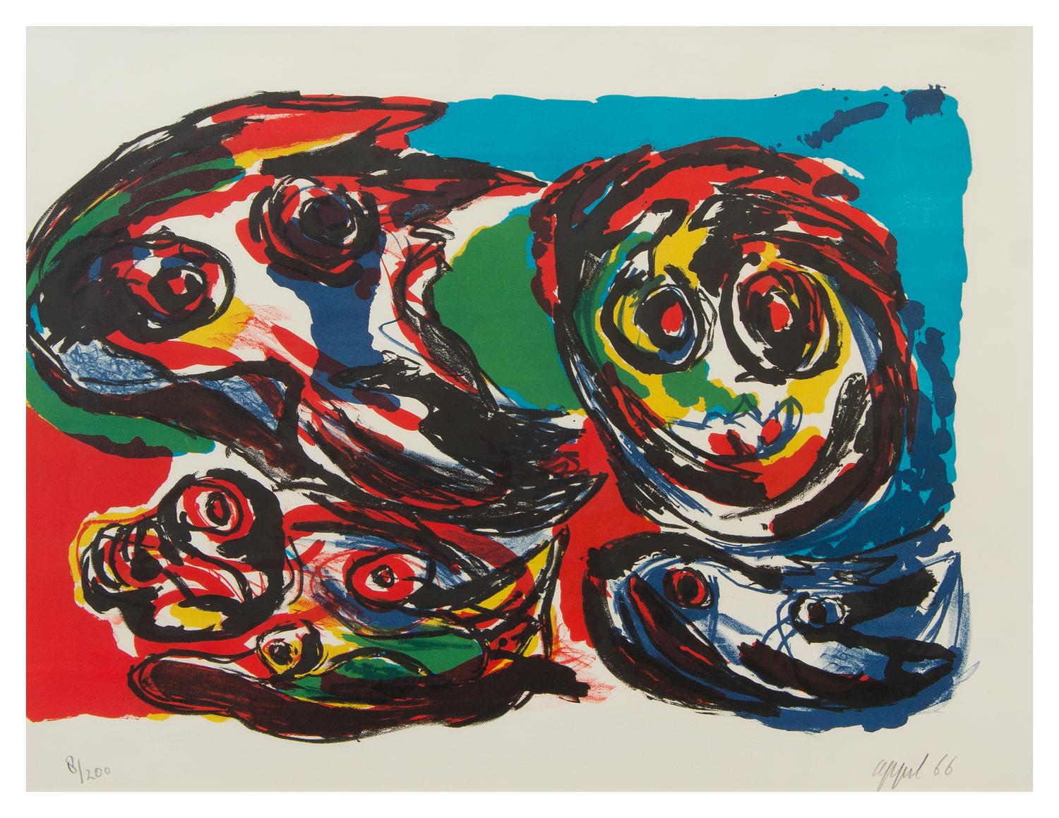 Karel Appel, (Dutch, 1921-2006), Four Heads, 1966