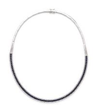 WHITE GOLD, SAPPHIRE AND DIAMOND NECKLACE