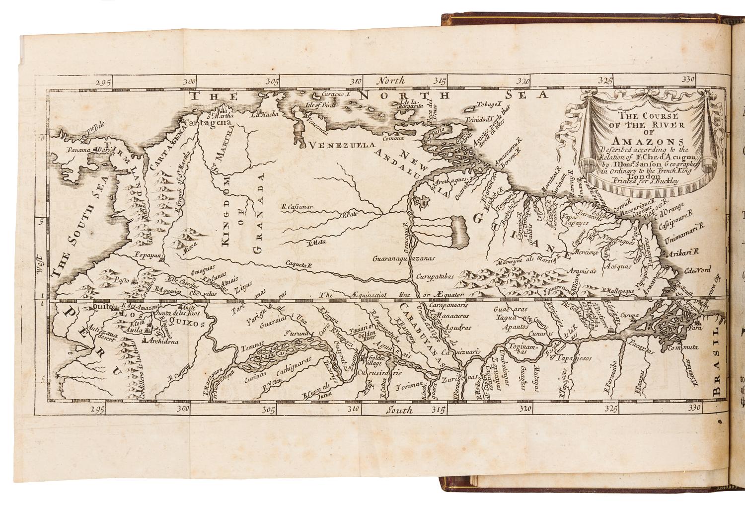 ACUÑA, Cristóbal de (1597-1676?). Voyages and Discoveries in South-America. London, 1698. FIRST EDITION IN ENGLISH.