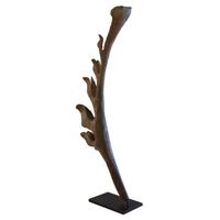 A Wrought Iron Leaf Fragment from the Estate of Jose Thenee 7" W x 2.5" D x 16.5" H — Argentina, 20th Century