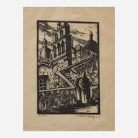 Henrik Glintenkamp (American, 1887-1946) A group of Four (4) Woodcuts