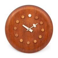 Stool Seat Wall Clock, model 7512, c. 1957 Howard Miller, Fritz Hansen, USA/Denmark