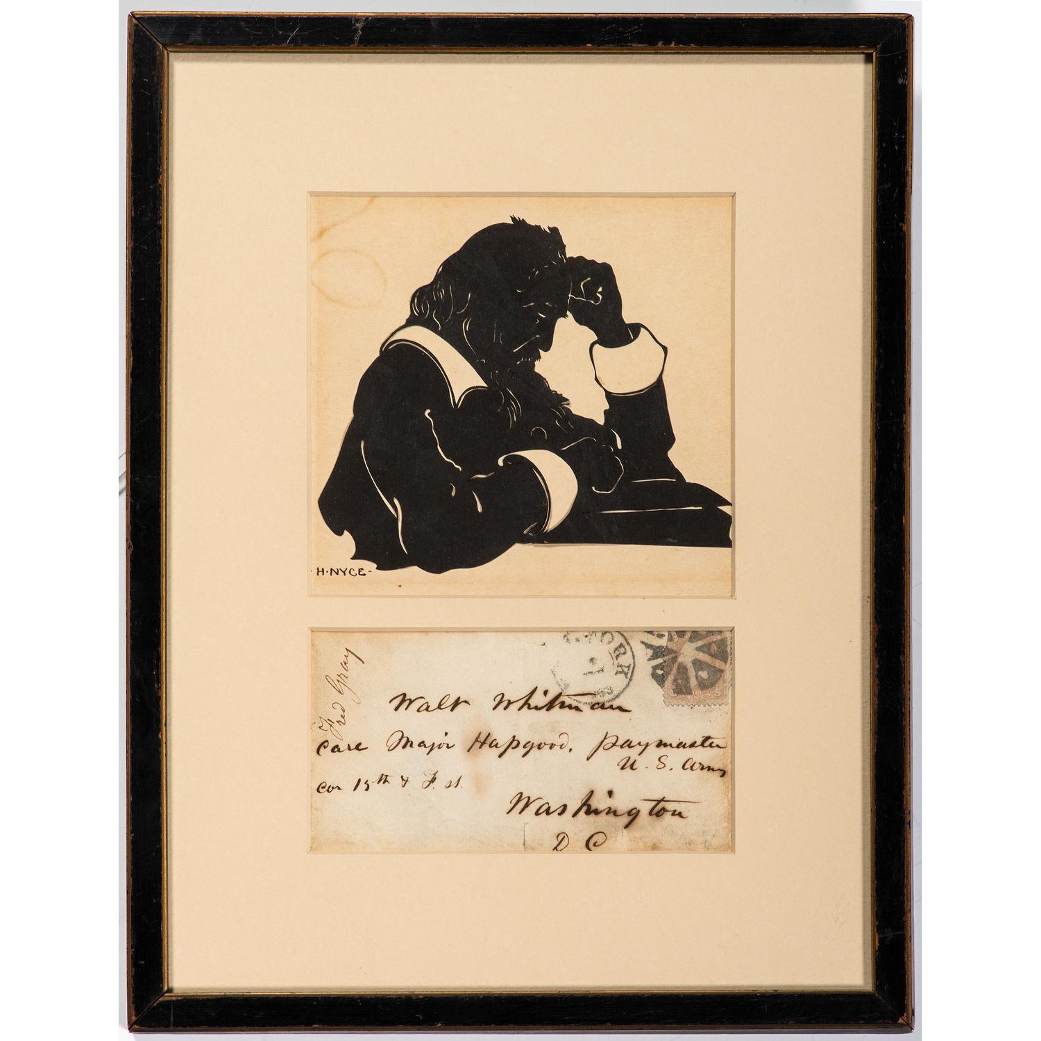 [WHITMAN, Walt (1819-1892)]. GRAY, Fred (1834-1891). Civil War-era postcard addressed to Walt Whitman. Washington, DC, 1863.