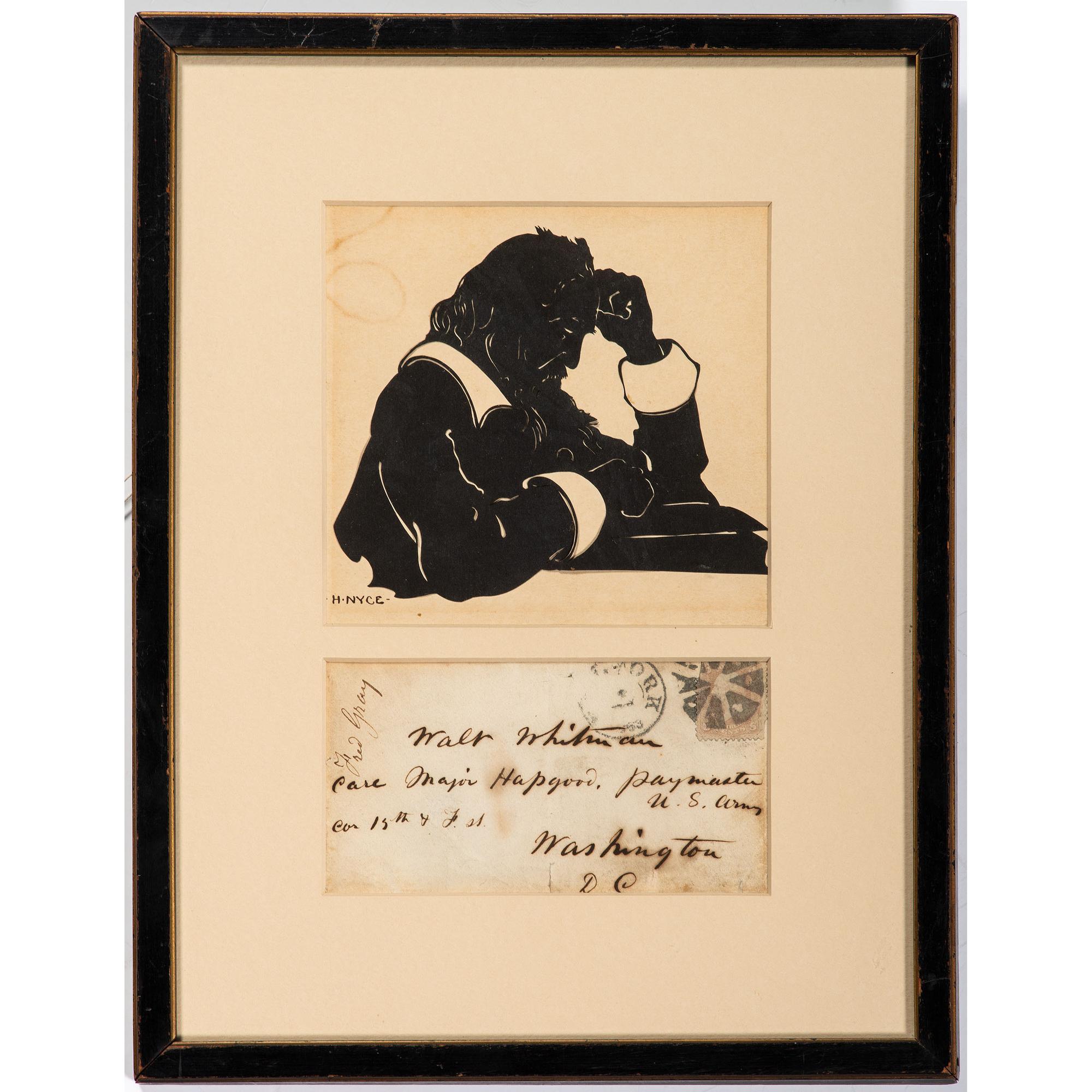 [WHITMAN, Walt (1819-1892)]. GRAY, Fred (1834-1891). Civil War-era postcard addressed to Walt Whitman. Washington, DC, 1863.