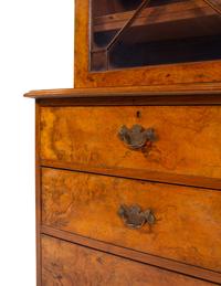 A Late George III Burl Walnut Bookcase