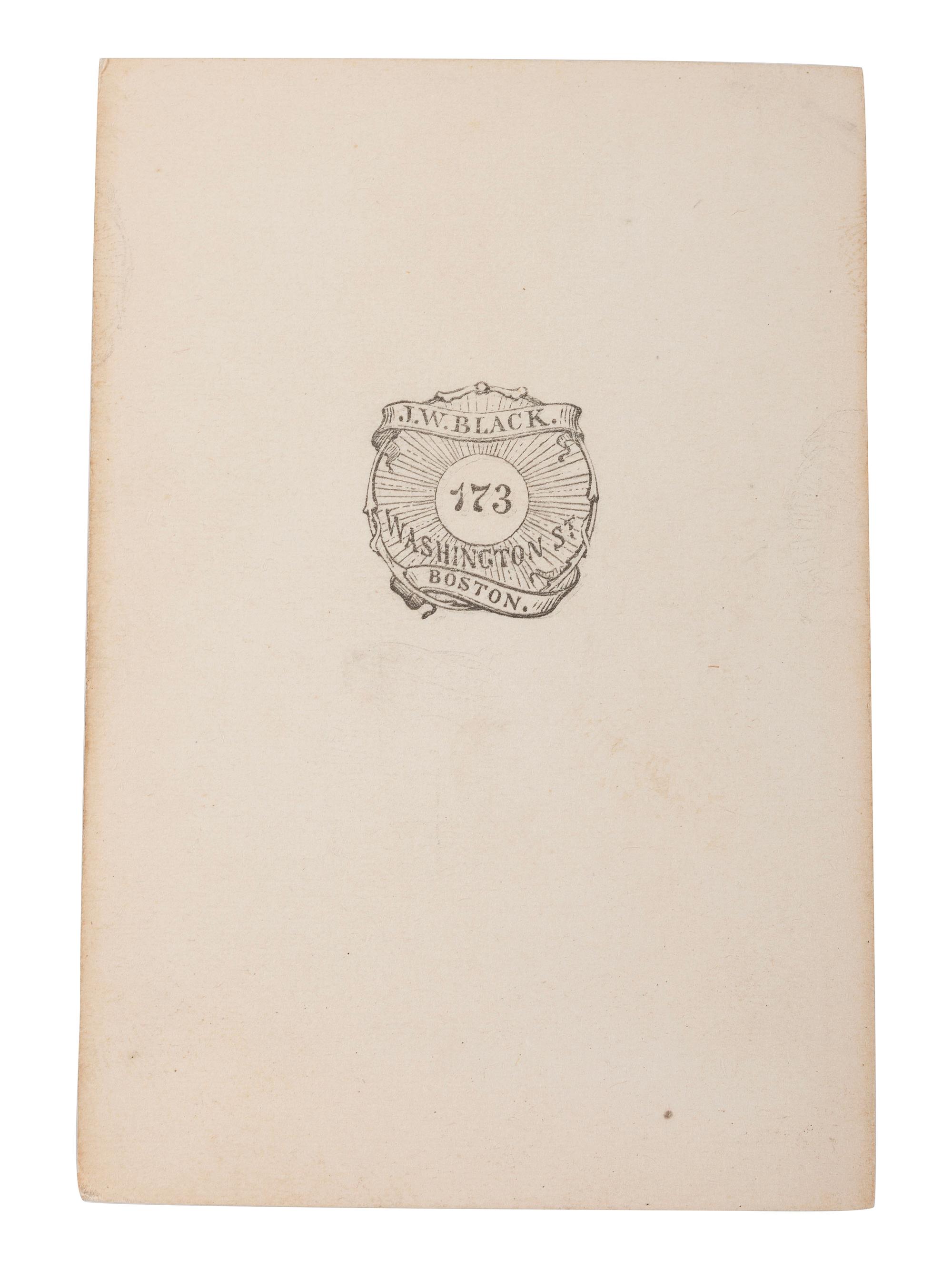 Civil War Sutler James L. Jones, 1st Massachusetts Volunteers. Signed CDV and price list.