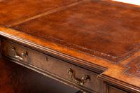 An Edwardian Burl Walnut Partners Desk