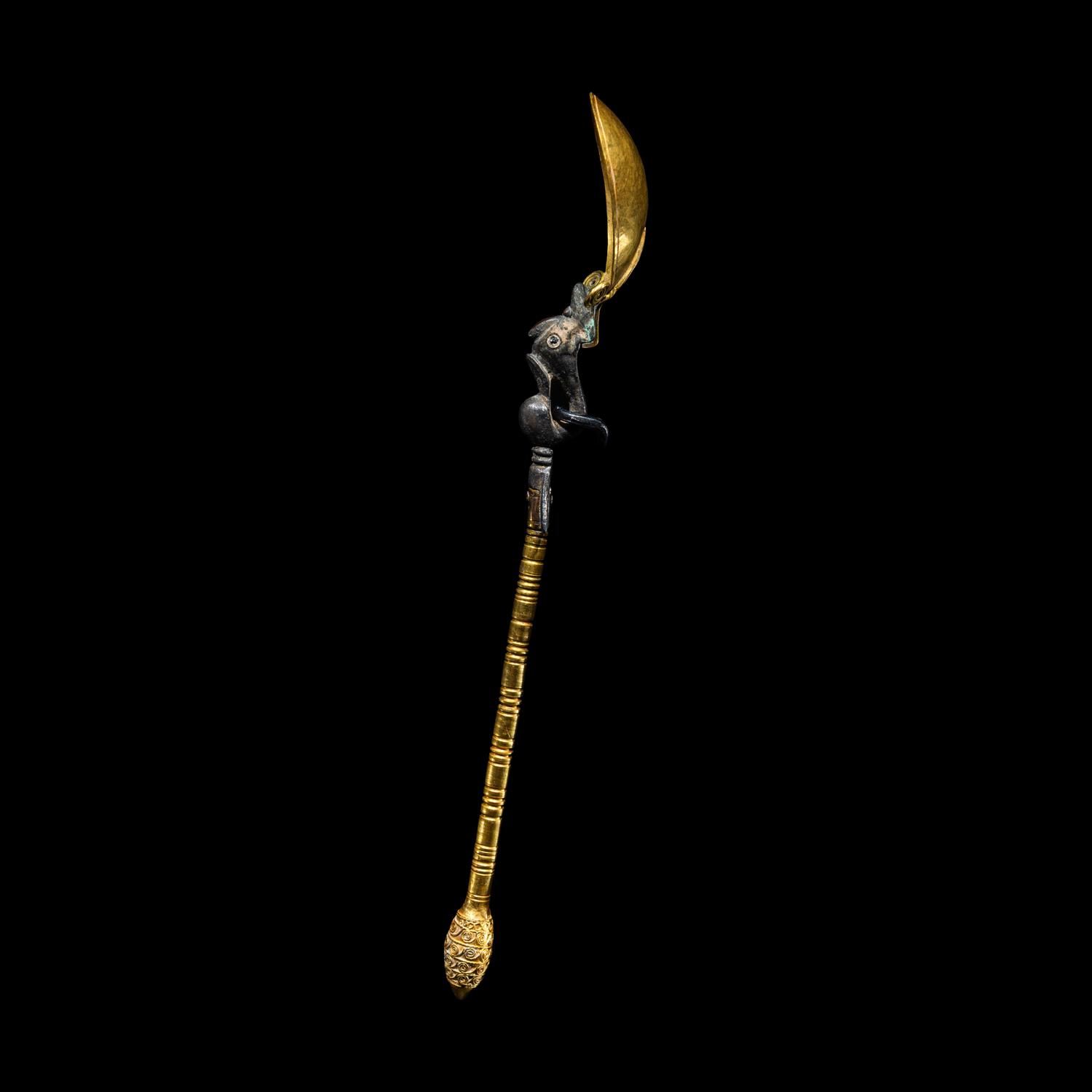 A Roman Gold and Silver Liturgical Spoon