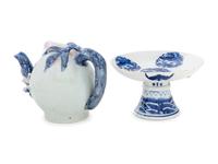 Two Blue and White Porcelain Articles