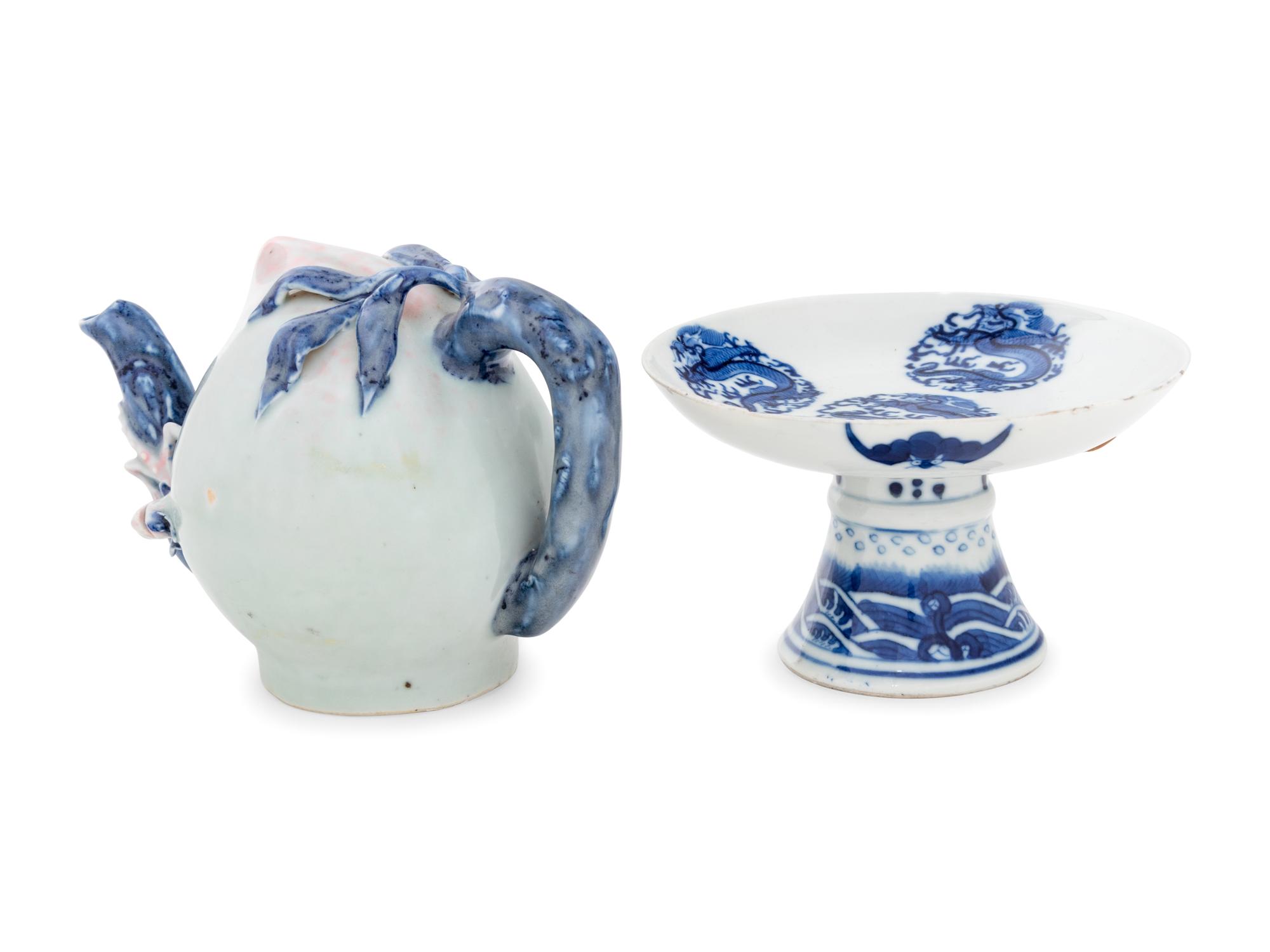 Two Blue and White Porcelain Articles