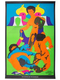 [BLACK POWER]. A group of 7 Black Power blacklight/Day-Glo posters including a velvet example.