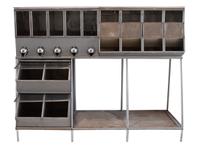 A Metal Coffee Storage Container 81" W x 24" D x 64.25" H — Italy, Circa 1950