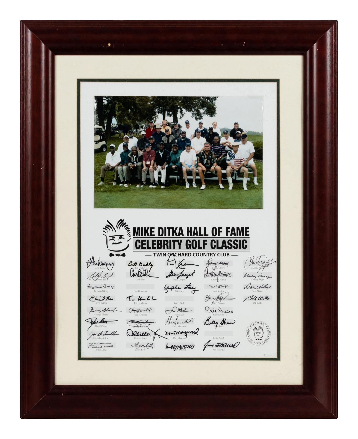 A Mike Ditka Hall of Fame Celebrity Golf Classic Display Formerly Displayed at Ditka’s Restaurant