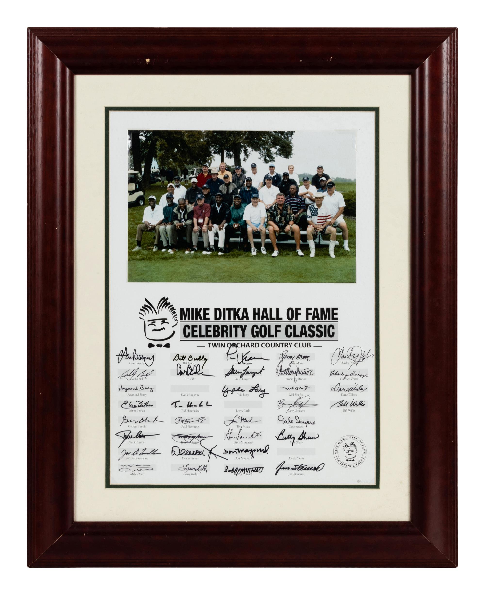 A Mike Ditka Hall of Fame Celebrity Golf Classic Display Formerly Displayed at Ditka’s Restaurant