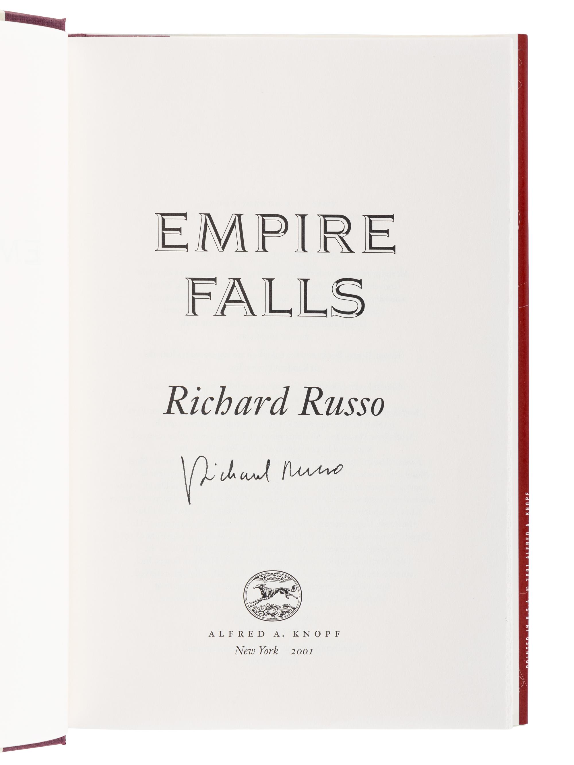 RUSSO, Richard (b. 1949). Nobody’s Fool . New York: Random House, [1993].