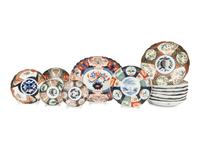 A Group of Imari Porcelain Dishes