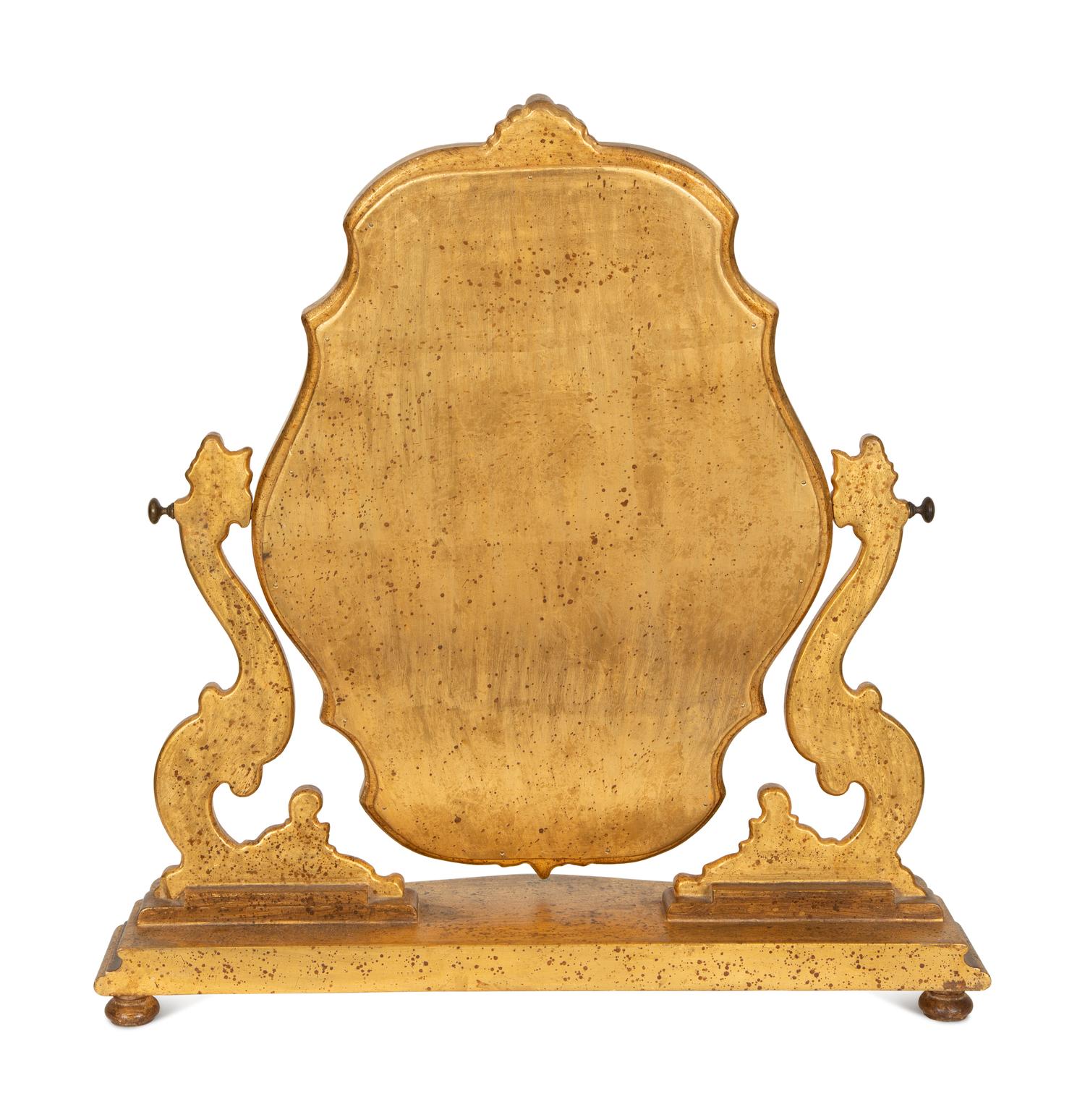 A Continental Giltwood Dressing Table Mirror