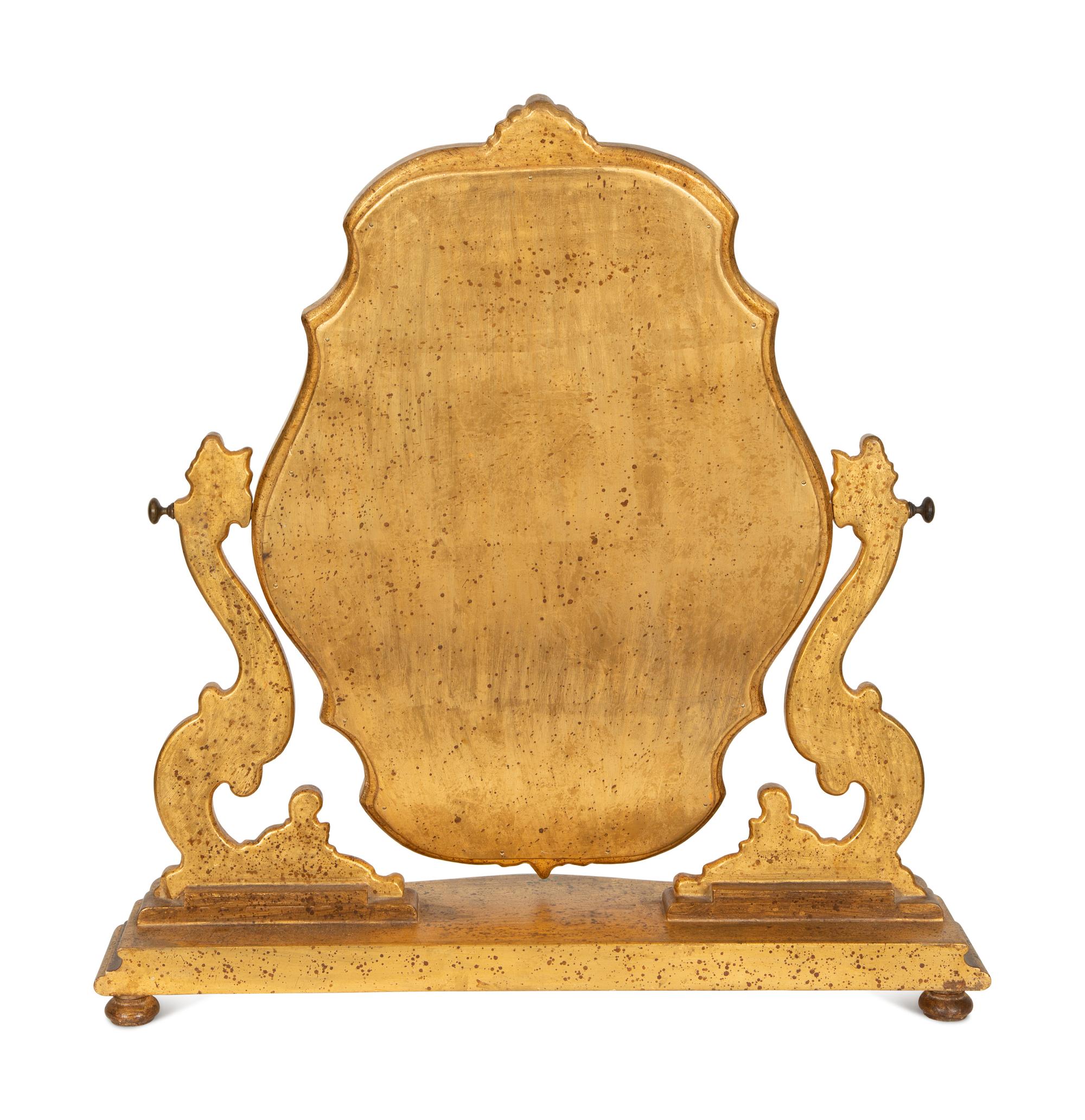 A Continental Giltwood Dressing Table Mirror