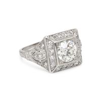 ART DECO, DIAMOND RING