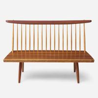 George Nakashima (American, 1905-1990) Bench with Back, New Hope, Pennsylvania, 1971