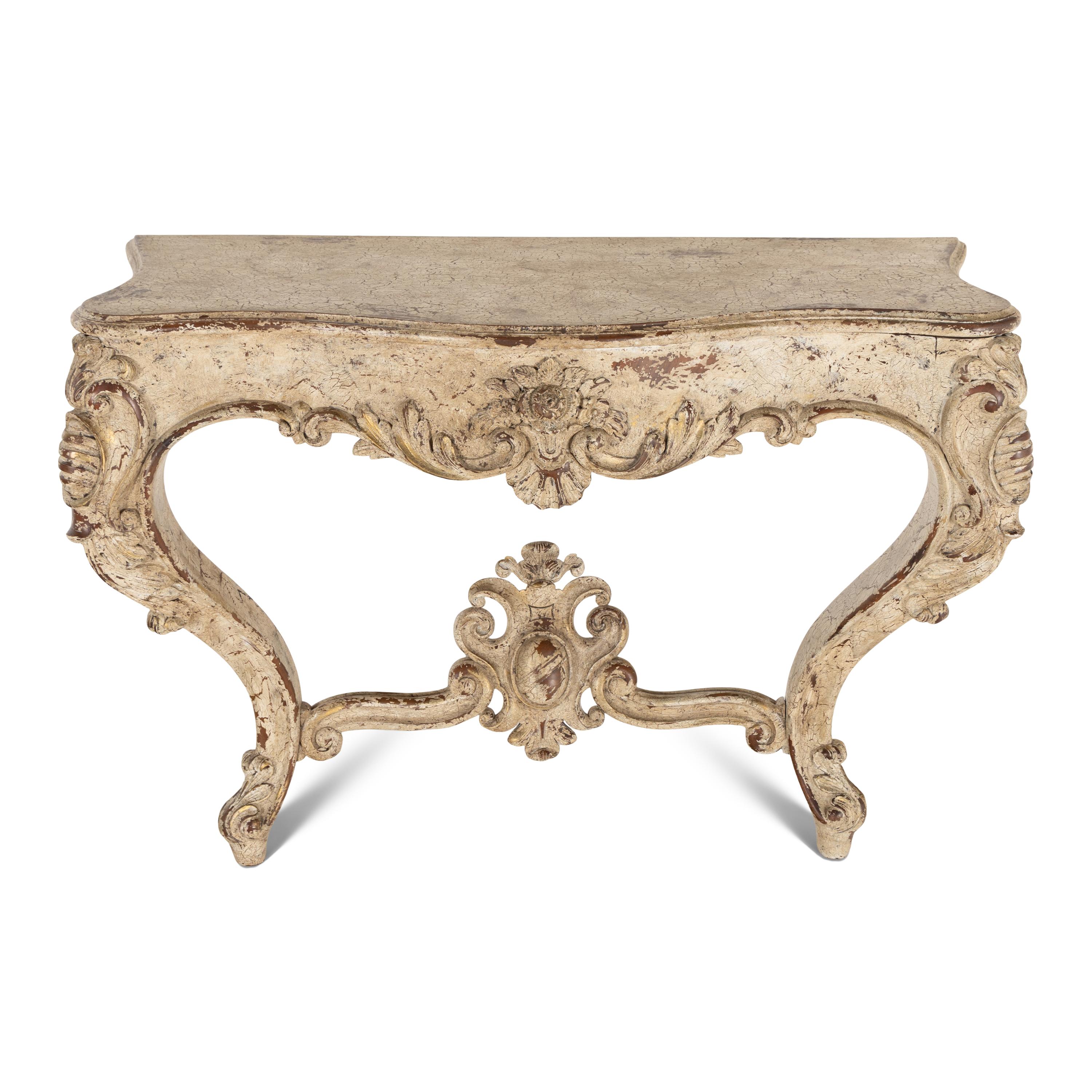 A Louis XV Style Painted Console Table