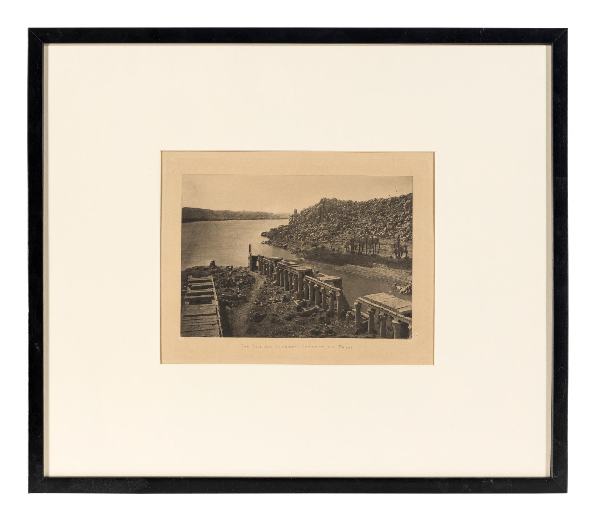 "Prayer to Isis" and "The Nile And Colonnade - Temple of Isis - Philae" Framed Prints