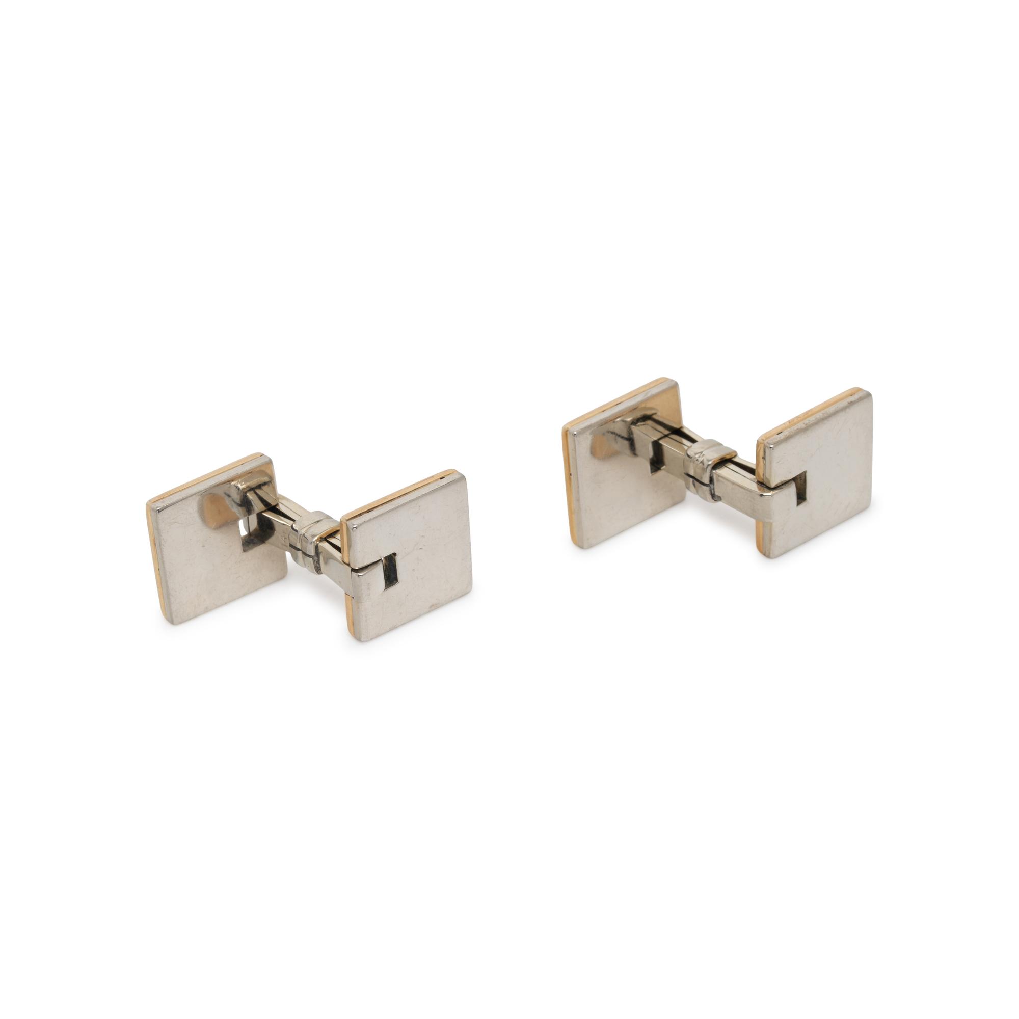 BICOLOR GOLD CUFFLINKS