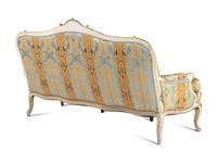 A Louis XV Style Cream Painted and Parcel Gilt Canapé